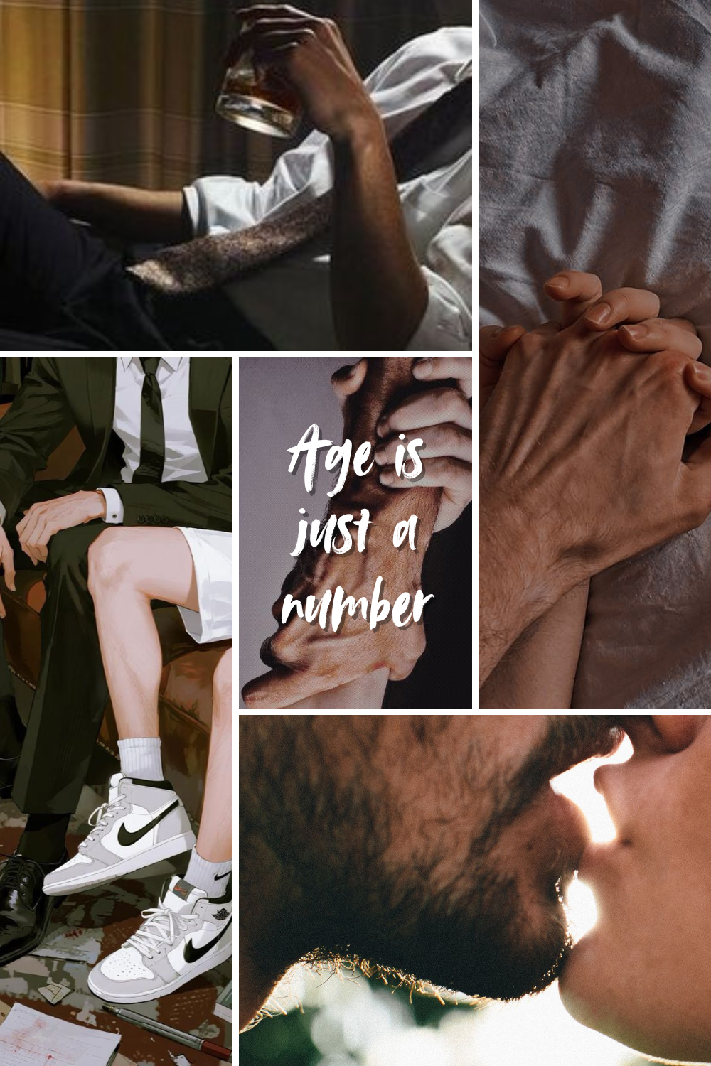 Collage esthétique autour du trope age gap : Age is just a number