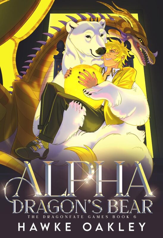 Alpha Dragon's Bear by Hawke Oakley, omegaverse MM book cover