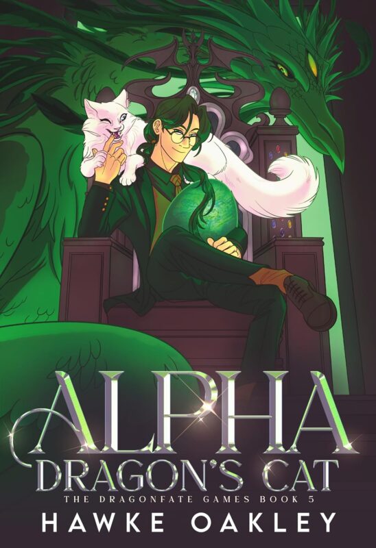 Alpha Dragon's Cat by Hawke Oakley, omegaverse MM book cover