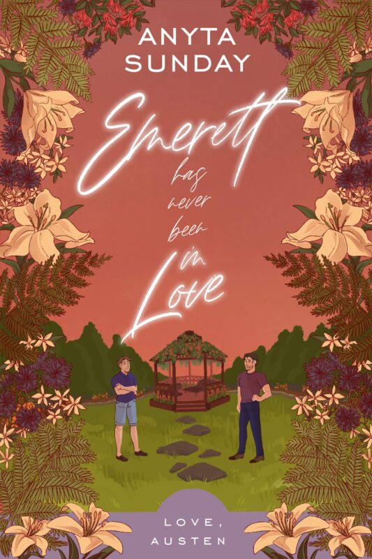 Emerett Has Never Been In Love by Anyta Sunday, feel-good age gap MM romance book cover