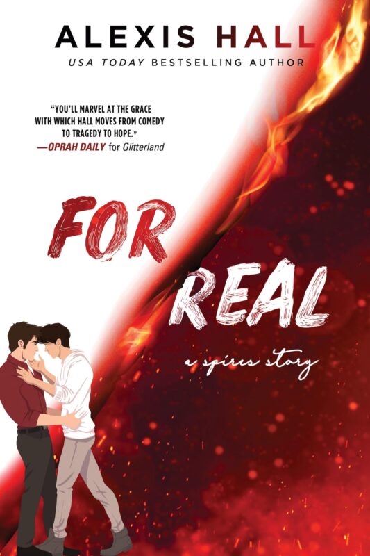 For Real by Alexis Hall, age gap MM BDSM romance book cover