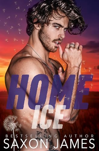 Home Ice by Saxon James, MM hockey romance book cover
