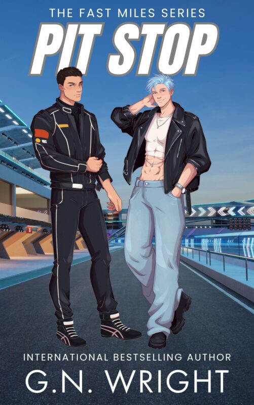Pit Stop by G.N. Wright, MM racing romance book cover
