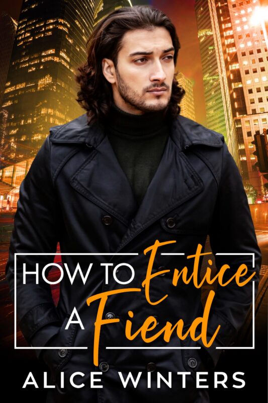 How to Entice a Fiend by Alice Winters, VRC book 6, MM vampire romance book cover