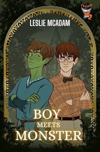 Boy Meets Monster by Leslie McAdam, Creepin U Season 2, MM monster romance book cover