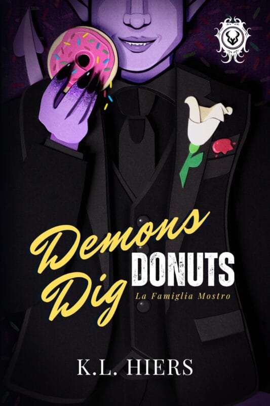 Demons Dig Donuts by K.L. Hiers, MM romance book cover
