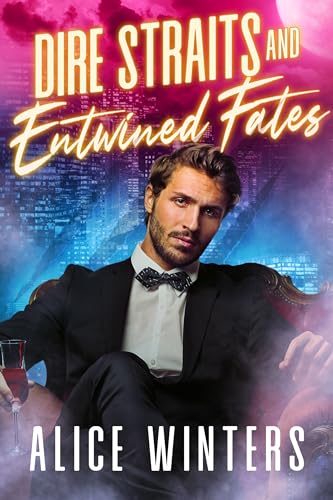 Dire Straits and Entwined Fates by Alice Winters, Fanged Mistakes book 2, MM paranormal romance book cover