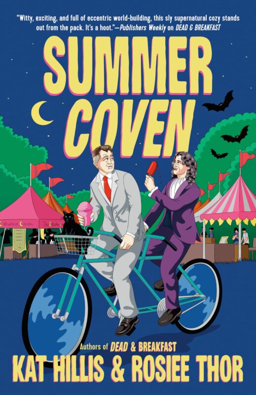 Summer Coven by Kat Hillis and Rosiee Thor, Dead and Breakfast book 2, cozy MM mystery book cover